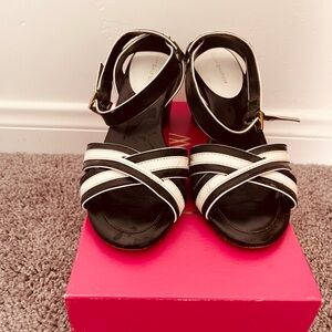 Tommy Hilfiger Black and White Sandals